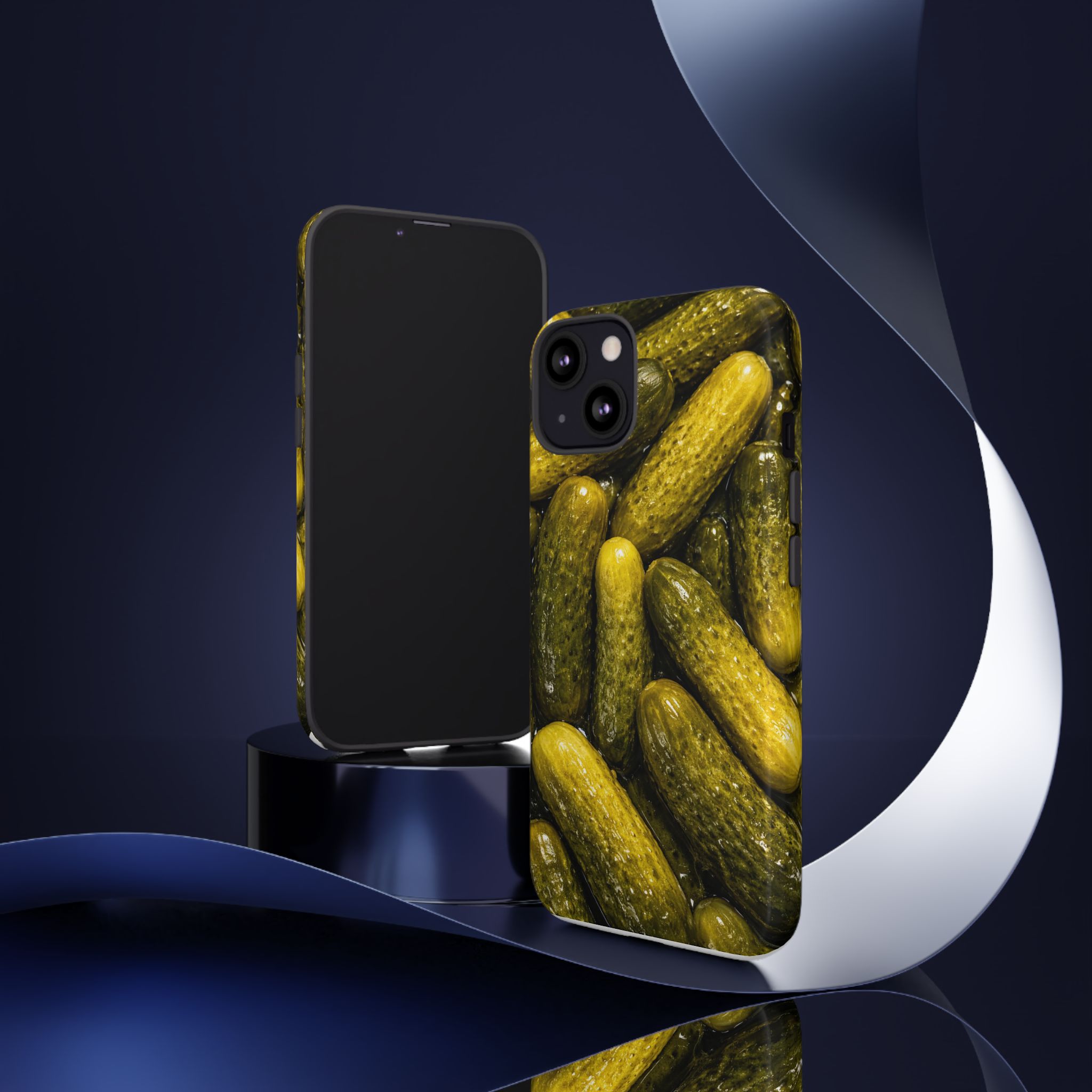 Pickle Pattern iPhone Case — Novelty Pickles Design Protective Case - Image 28
