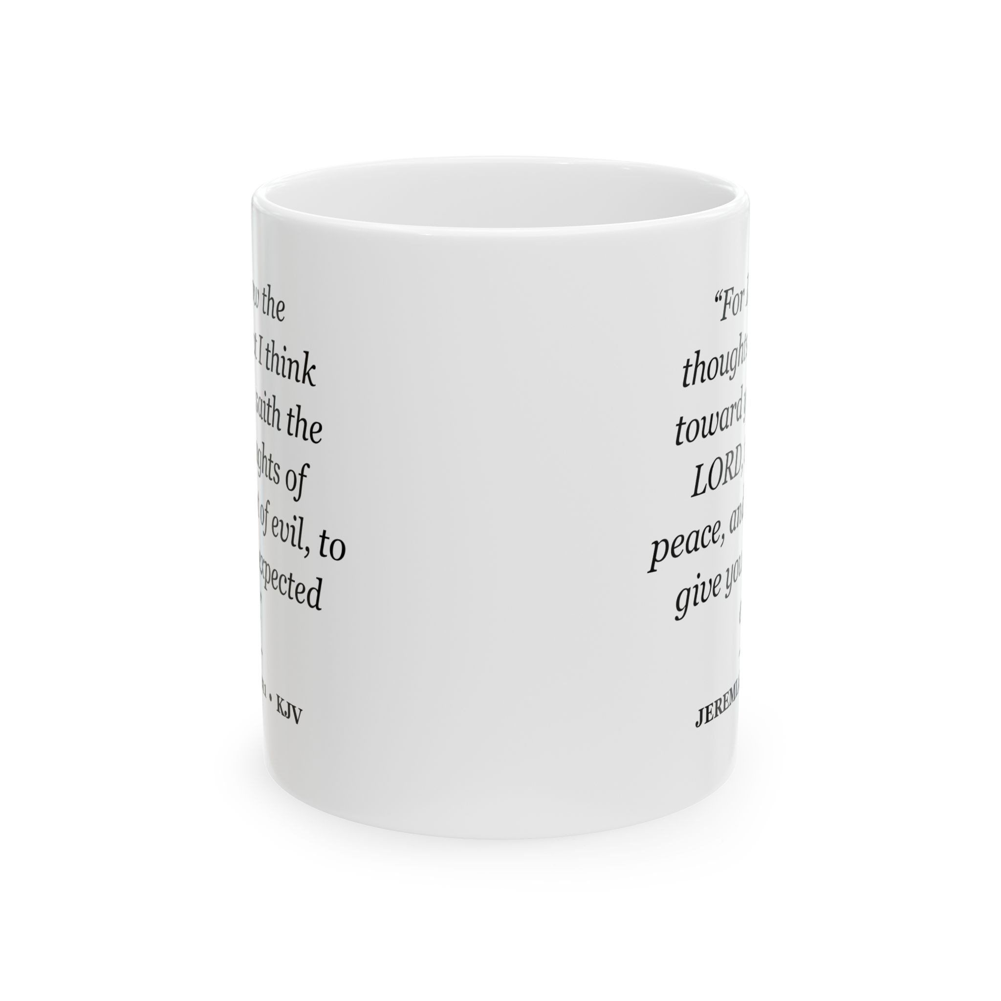 Jeremiah 29:11 Bible Verse Mug – KJV Scripture Coffee Mug – 11oz/15oz Ceramic Mug