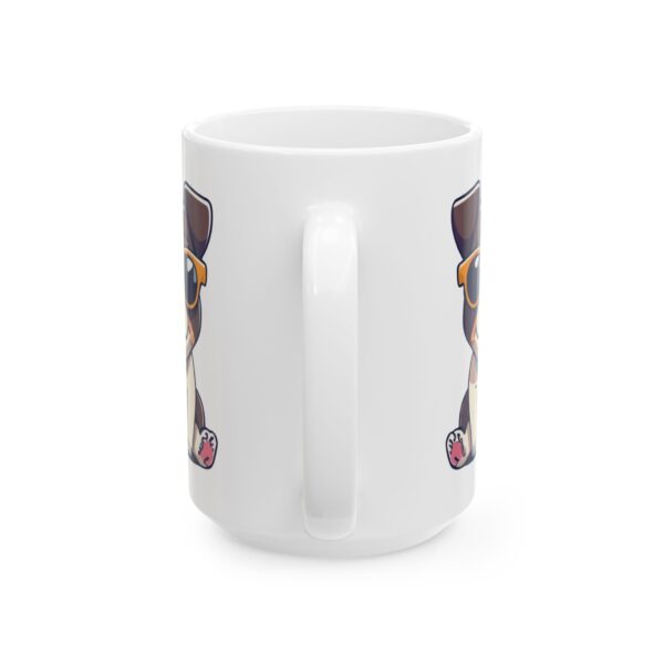10226239708969274133_2048.jpeg Tiny Puppy with Sunglasses Dog Lover Mug – Cute Cartoon Puppy Coffee Mug – 11oz/15oz Ceramic Mug