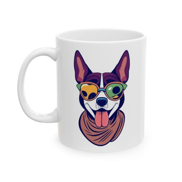 10233629800702365847_2048.jpeg Cool Dog in Sunglasses and Scarf Dog Lover Mug – Cute Cartoon Puppy Coffee Mug – 11oz/15oz Ceramic Mug