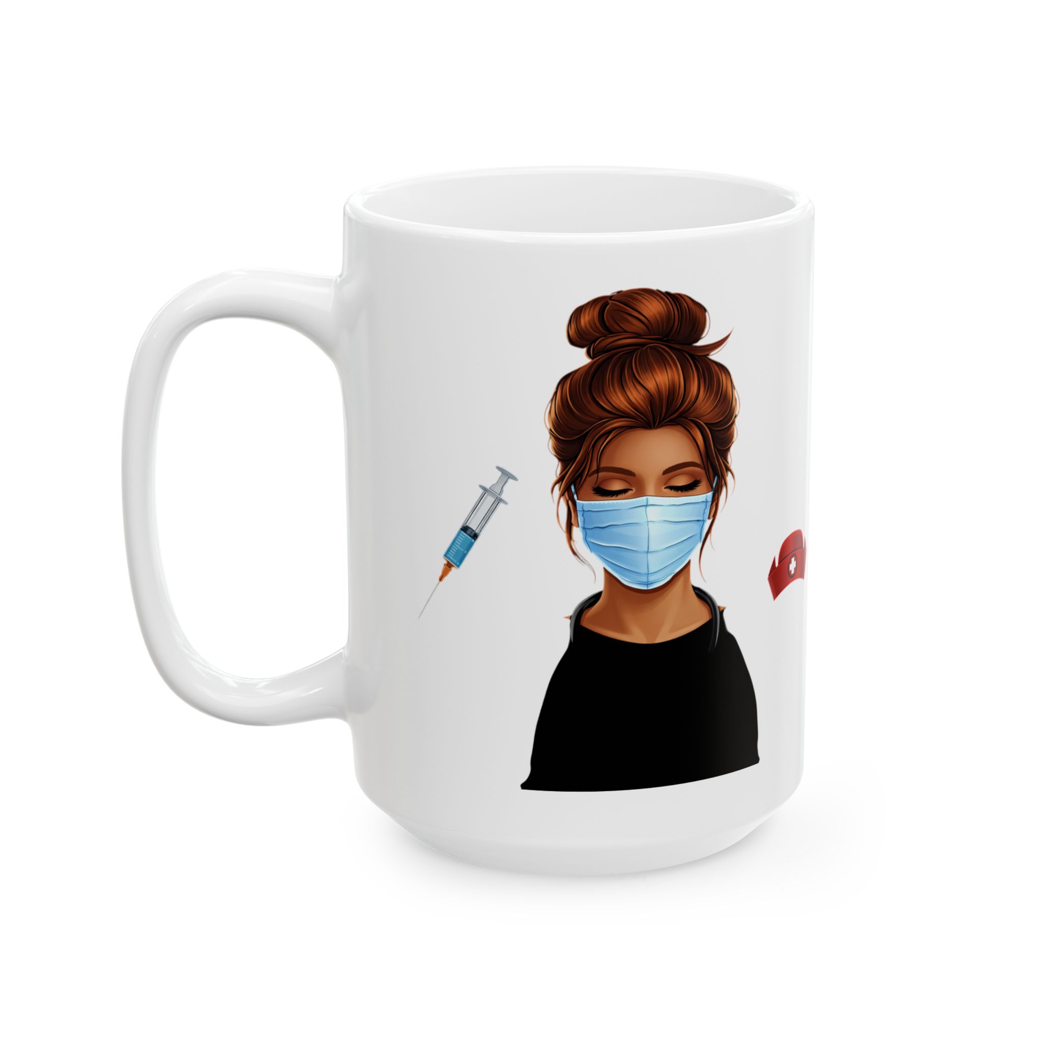 Nurse Syringe and Cap – Medical Nurse Coffee Mug – 11oz/15oz Ceramic Mug - Image 8