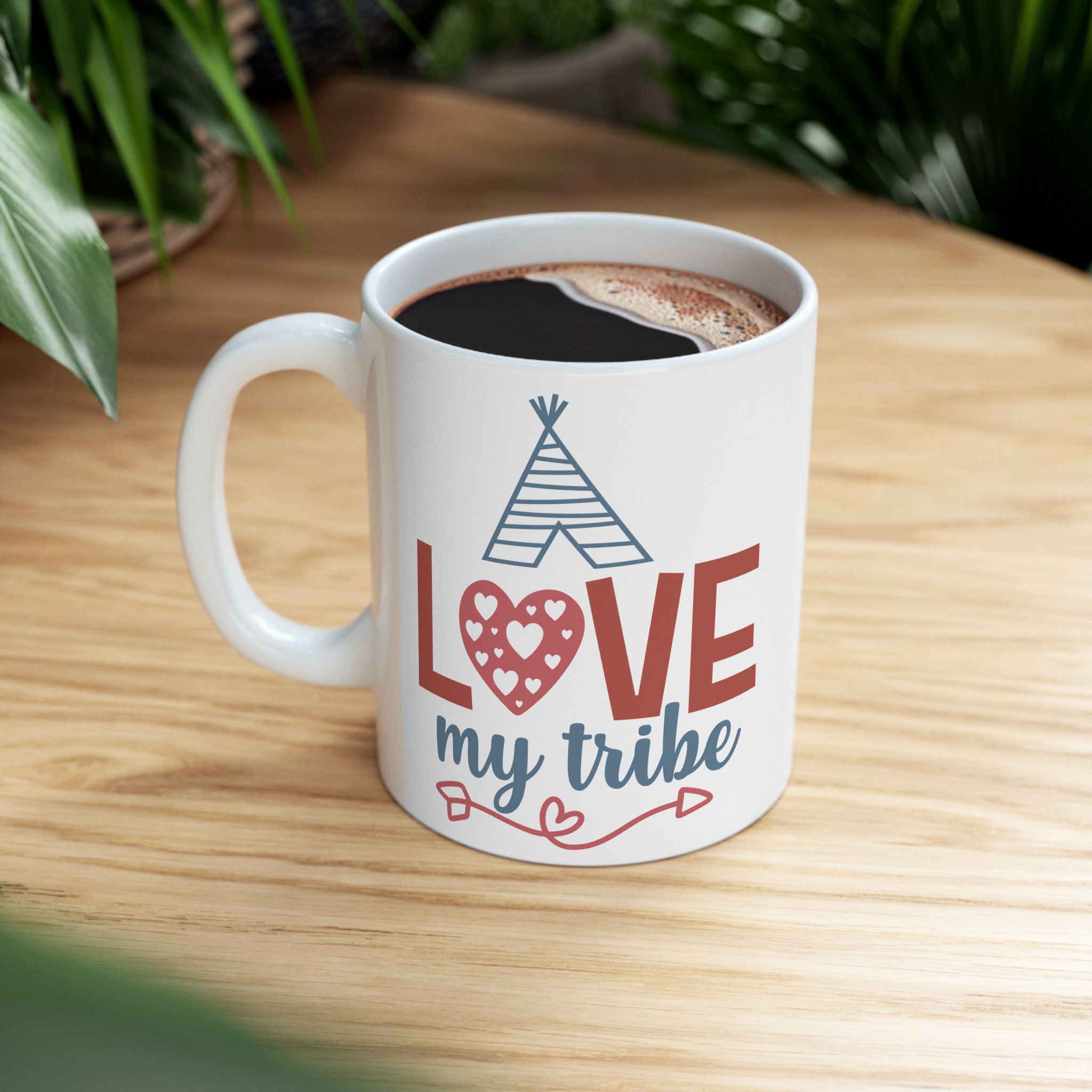 Teacher Appreciation Mug "Love My Tribe" Ceramic Mug — Heart & Arrow Family Coffee Cup (11oz, 15oz) - Image 5