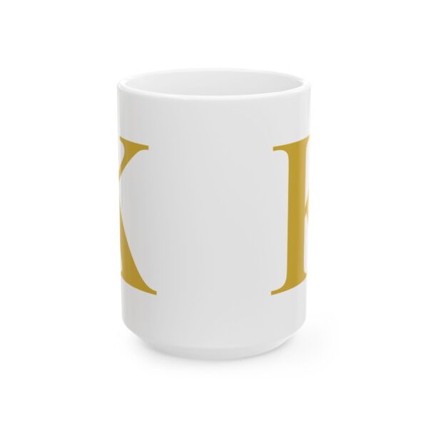 10308845845106621117_2048-1.jpeg Gold Letter K Monogram Mug – Gold Initial Alphabet Coffee Mug – 11oz/15oz Ceramic Mug