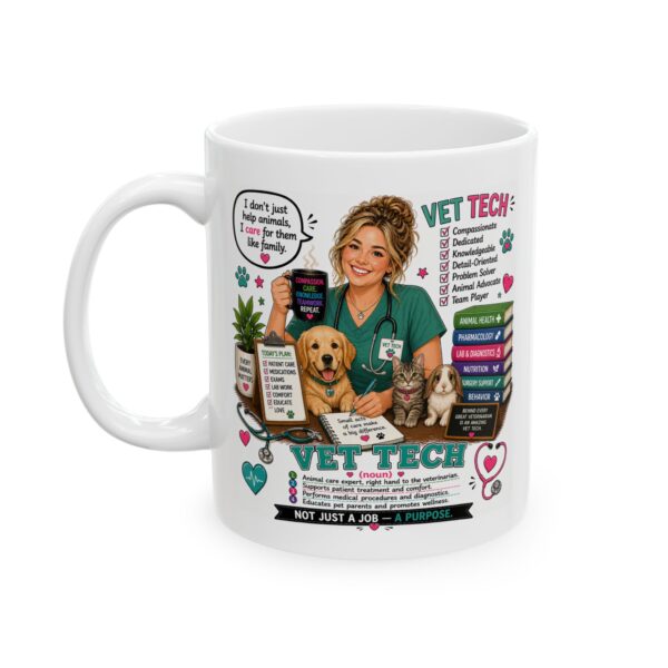 10414308011887525768_2048.jpeg Vet Tech Noun Not Just a Job a Purpose Mug – Career Gift Coffee Mug – 11oz/15oz Ceramic Mug