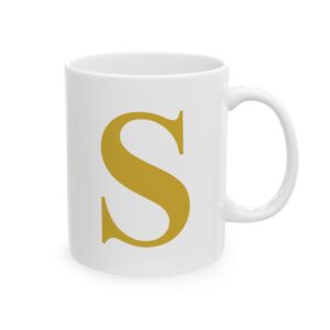 10425566678235624722_2048-2.jpeg Gold Letter S Monogram Mug – Gold Initial Alphabet Coffee Mug – 11oz/15oz Ceramic Mug