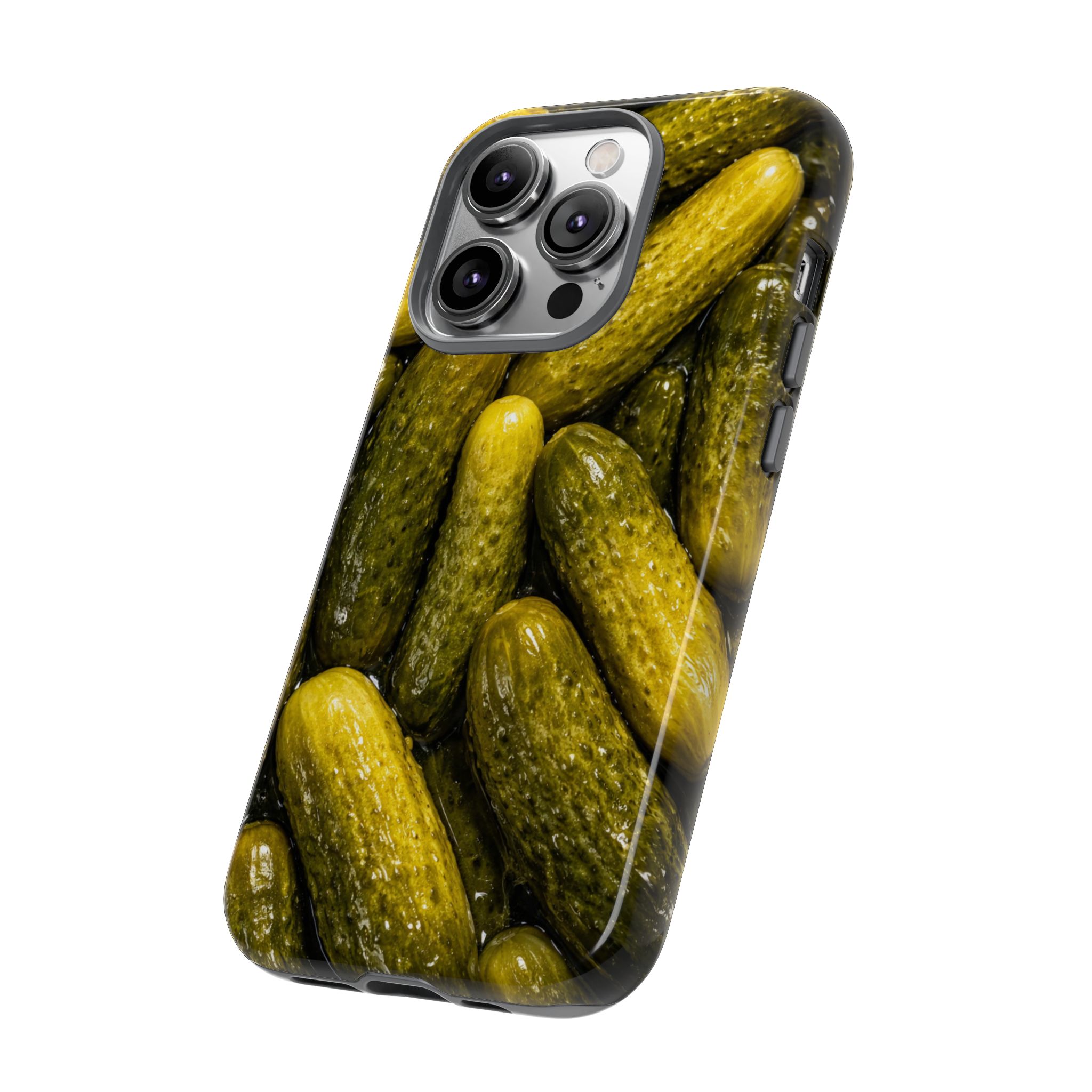 Pickle Pattern iPhone Case — Novelty Pickles Design Protective Case - Image 52