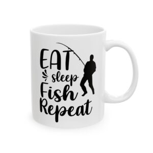 10582820731235263048_2048.jpeg Eat Sleep Fish Repeat Fishing Mug – Funny Fishing Coffee Mug – 11oz/15oz Ceramic Mug