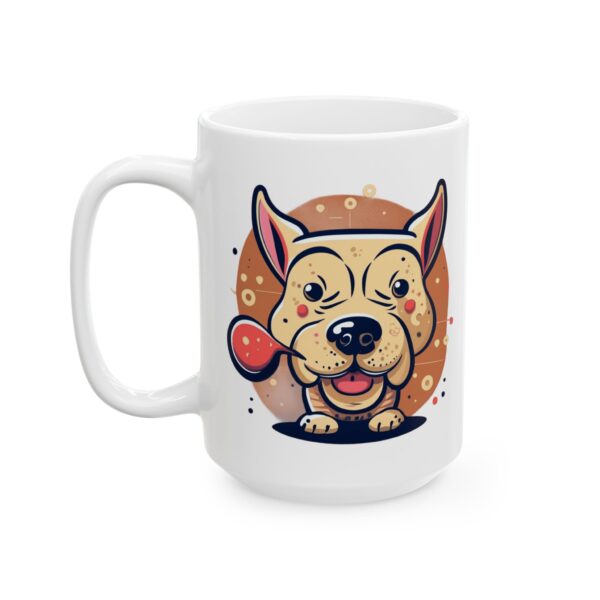 10747032645731051343_2048.jpeg Tough Bulldog with Bubble Dog Lover Mug – Cute Cartoon Puppy Coffee Mug – 11oz/15oz Ceramic Mug