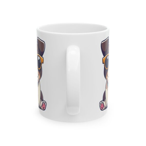 10869334866025198115_2048.jpeg Tiny Puppy with Sunglasses Dog Lover Mug – Cute Cartoon Puppy Coffee Mug – 11oz/15oz Ceramic Mug