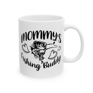 109088517115140290_2048-1.jpeg Mommy's Fishing Buddy Fishing Mug – Fisherman Gift Coffee Mug – 11oz/15oz Ceramic Mug