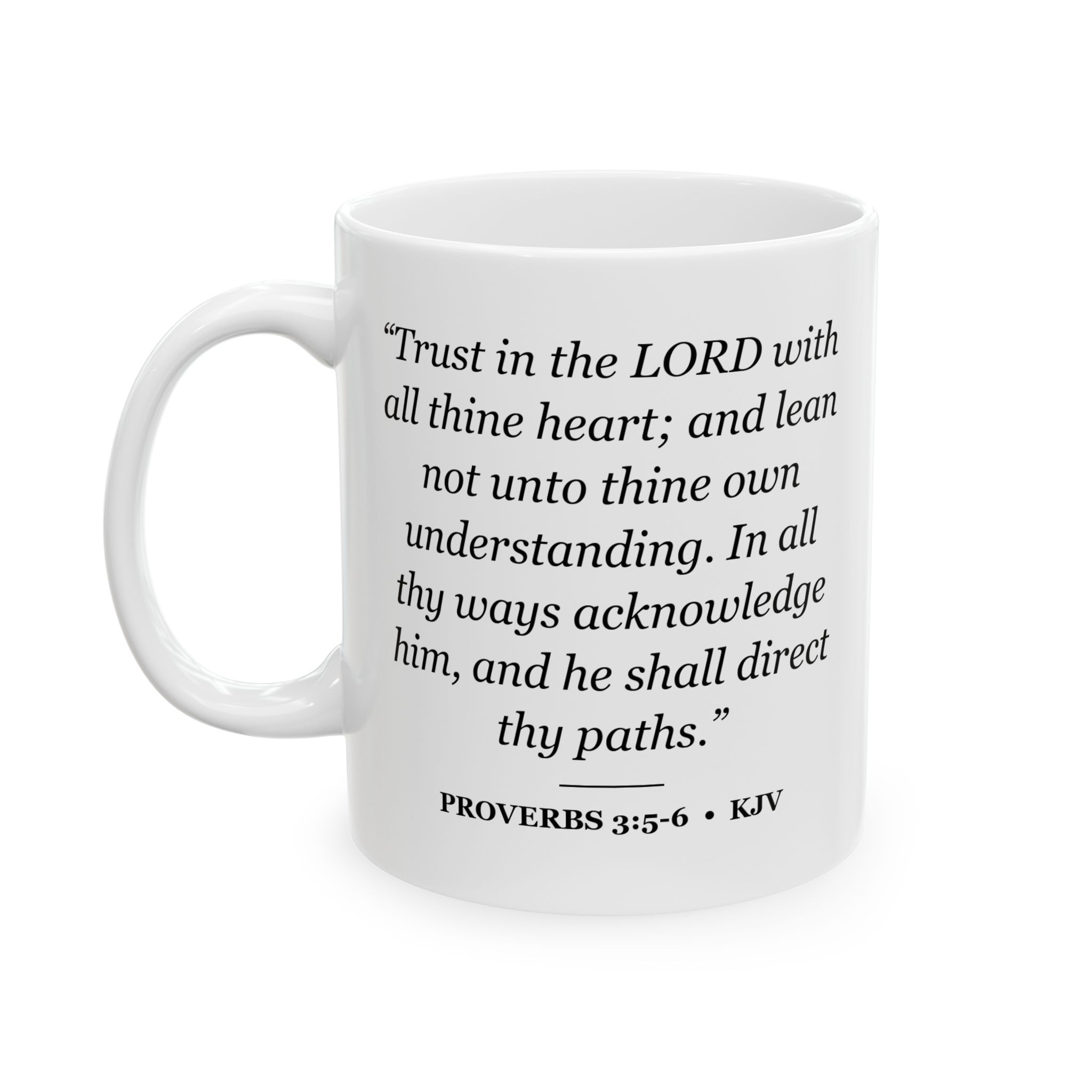 Proverbs 3:5-6 Bible Verse Mug – KJV Scripture Coffee Mug – 11oz/15oz Ceramic Mug - Image 4