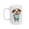 11072459180431405330_2048.jpeg Dog in Polka Dot Shirt Dog Lover Mug – Cute Cartoon Puppy Coffee Mug – 11oz/15oz Ceramic Mug