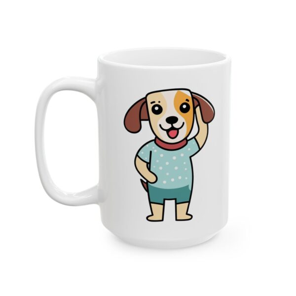 11072459180431405330_2048.jpeg Dog in Polka Dot Shirt Dog Lover Mug – Cute Cartoon Puppy Coffee Mug – 11oz/15oz Ceramic Mug