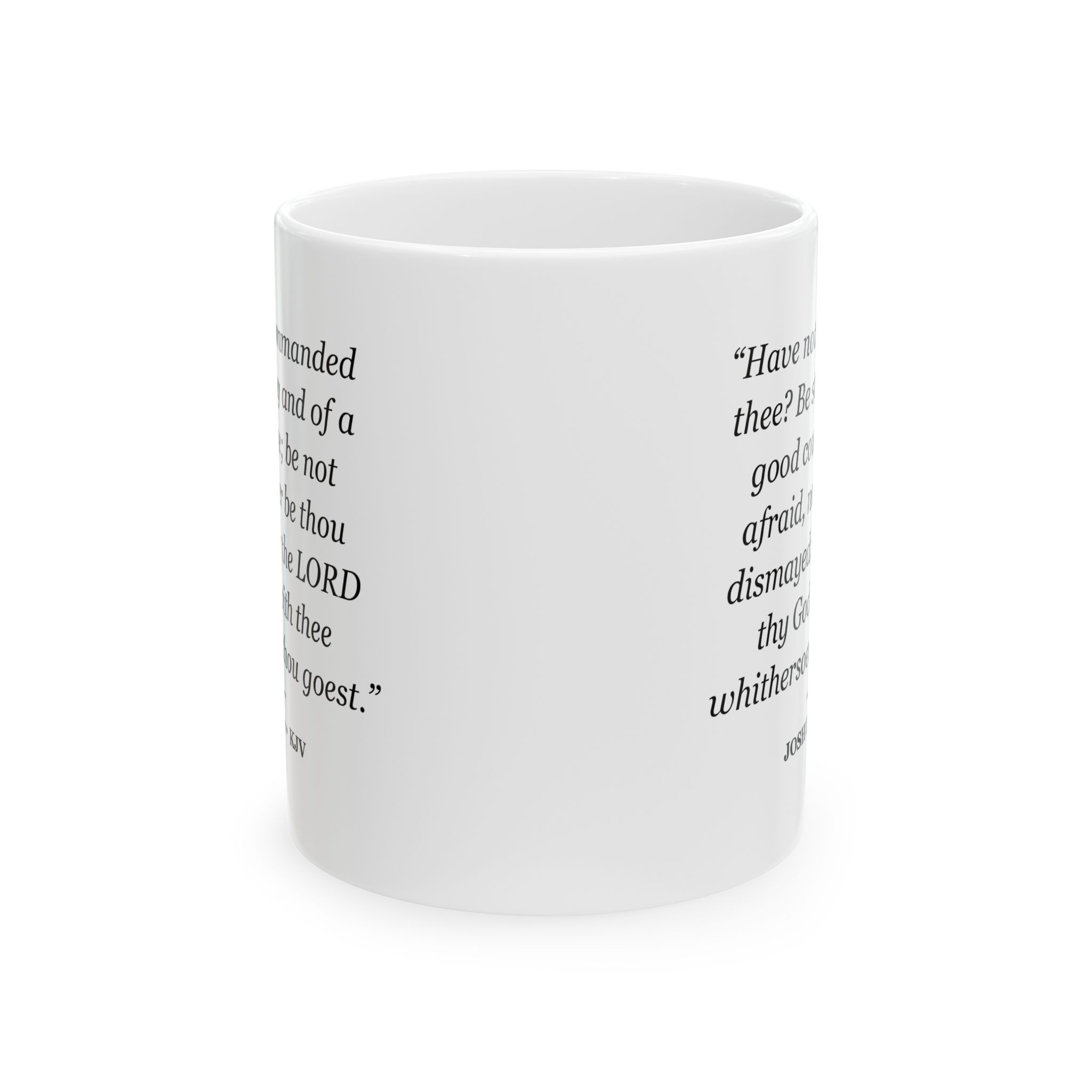 Joshua 1:9 Bible Verse Mug – KJV Scripture Coffee Mug – 11oz/15oz Ceramic Mug - Image 2