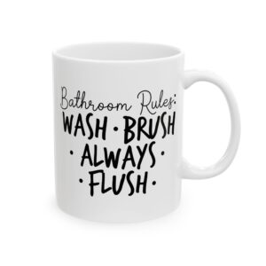 11193616122296426474_2048-1.jpeg Bathroom Rules Wash Brush Always Flush Mug – Funny Gift Coffee Mug – 11oz/15oz Ceramic Mug