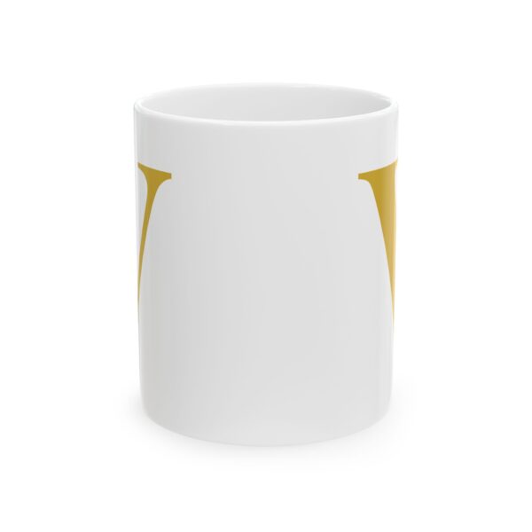 11224357005265961476_2048-1.jpeg Gold Letter V Monogram Mug – Gold Initial Alphabet Coffee Mug – 11oz/15oz Ceramic Mug