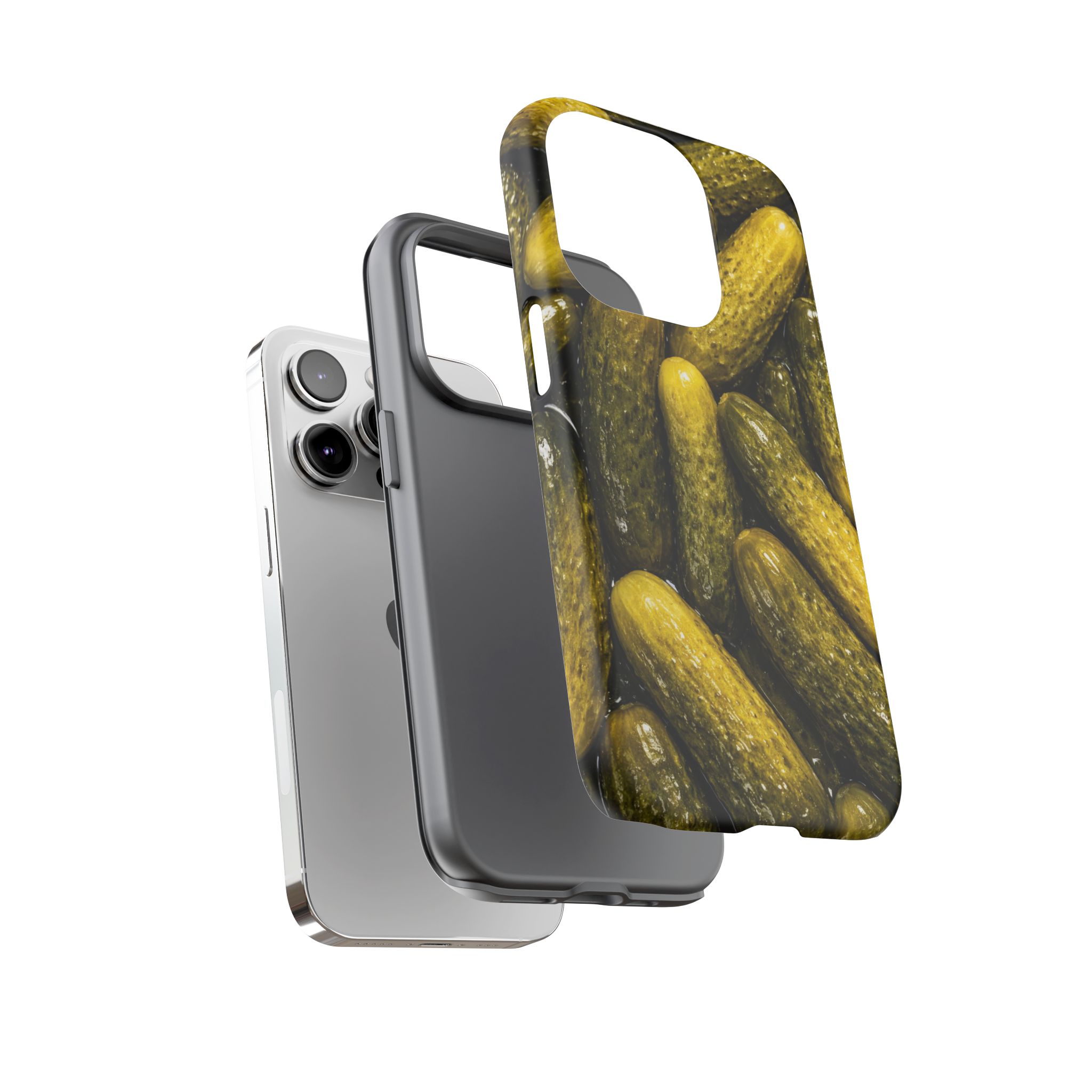 Pickle Pattern iPhone Case — Novelty Pickles Design Protective Case - Image 57