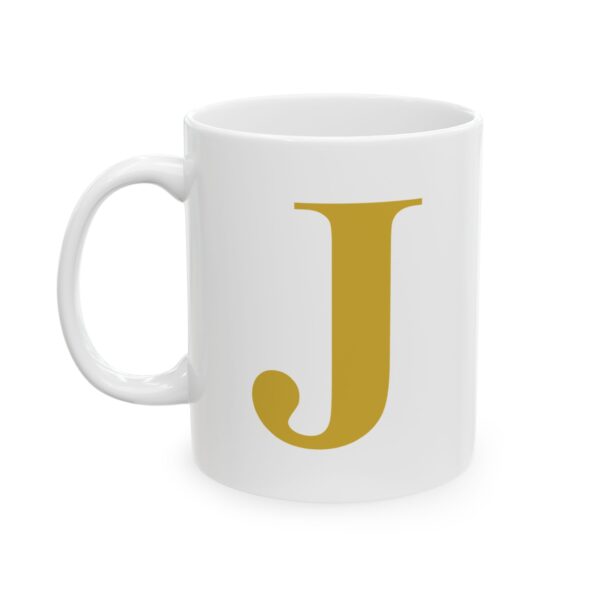 11665405638962012207_2048-1.jpeg Gold Letter J Monogram Mug – Gold Initial Alphabet Coffee Mug – 11oz/15oz Ceramic Mug