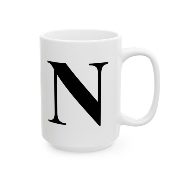 11666017507091240818_2048.jpeg Letter N Monogram Mug – Initial Alphabet Coffee Mug – 11oz/15oz Ceramic Mug
