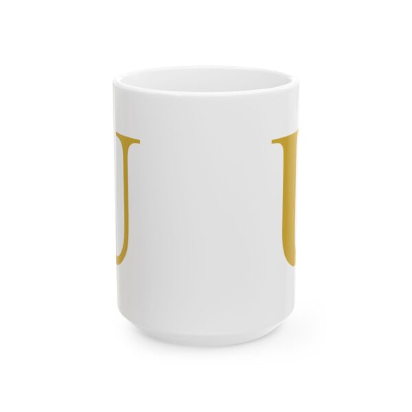 11724796652084562765_2048.jpeg Gold Letter U Monogram Mug – Gold Initial Alphabet Coffee Mug – 11oz/15oz Ceramic Mug
