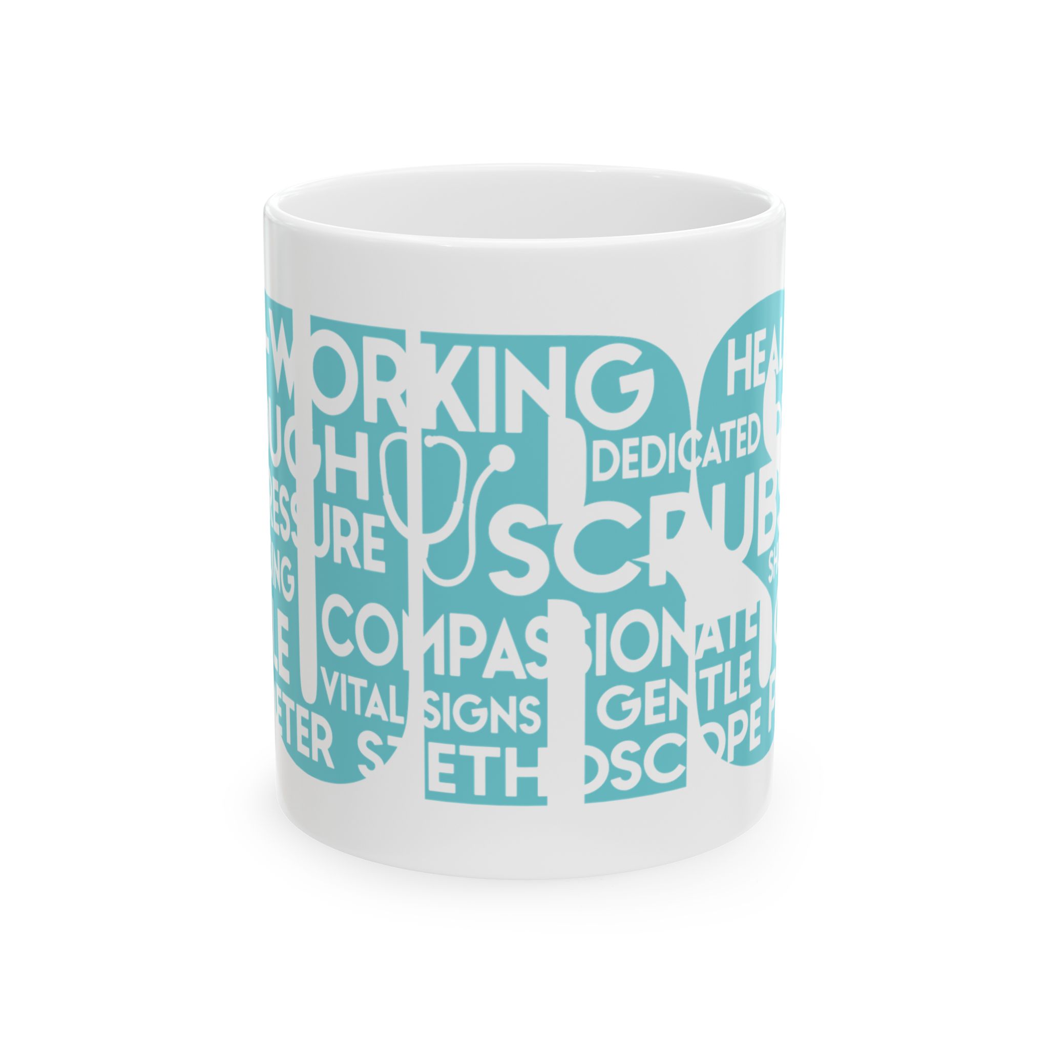 Nurse (wordart) – Medical Nurse Coffee Mug – 11oz/15oz Ceramic Mug - Image 2