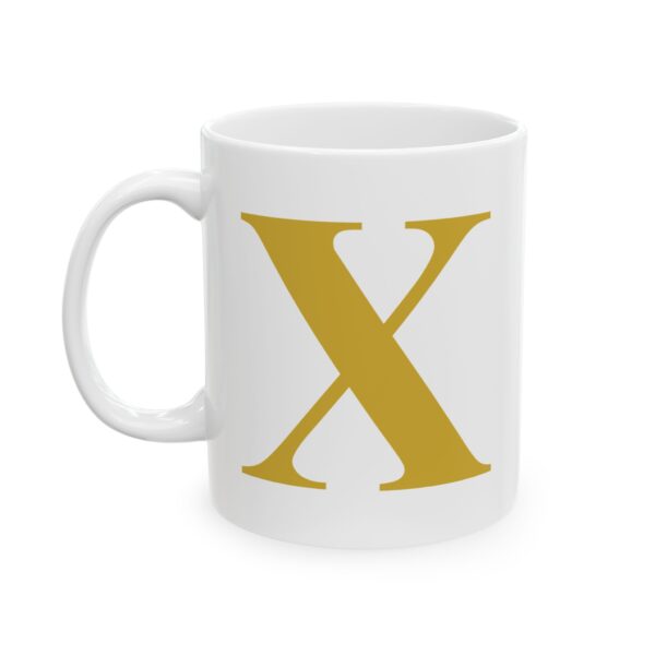 11847646576431518112_2048-1.jpeg Gold Letter X Monogram Mug – Gold Initial Alphabet Coffee Mug – 11oz/15oz Ceramic Mug