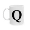Letter Q Monogram Mug – Initial Alphabet Coffee Mug – 11oz/15oz Ceramic Mug