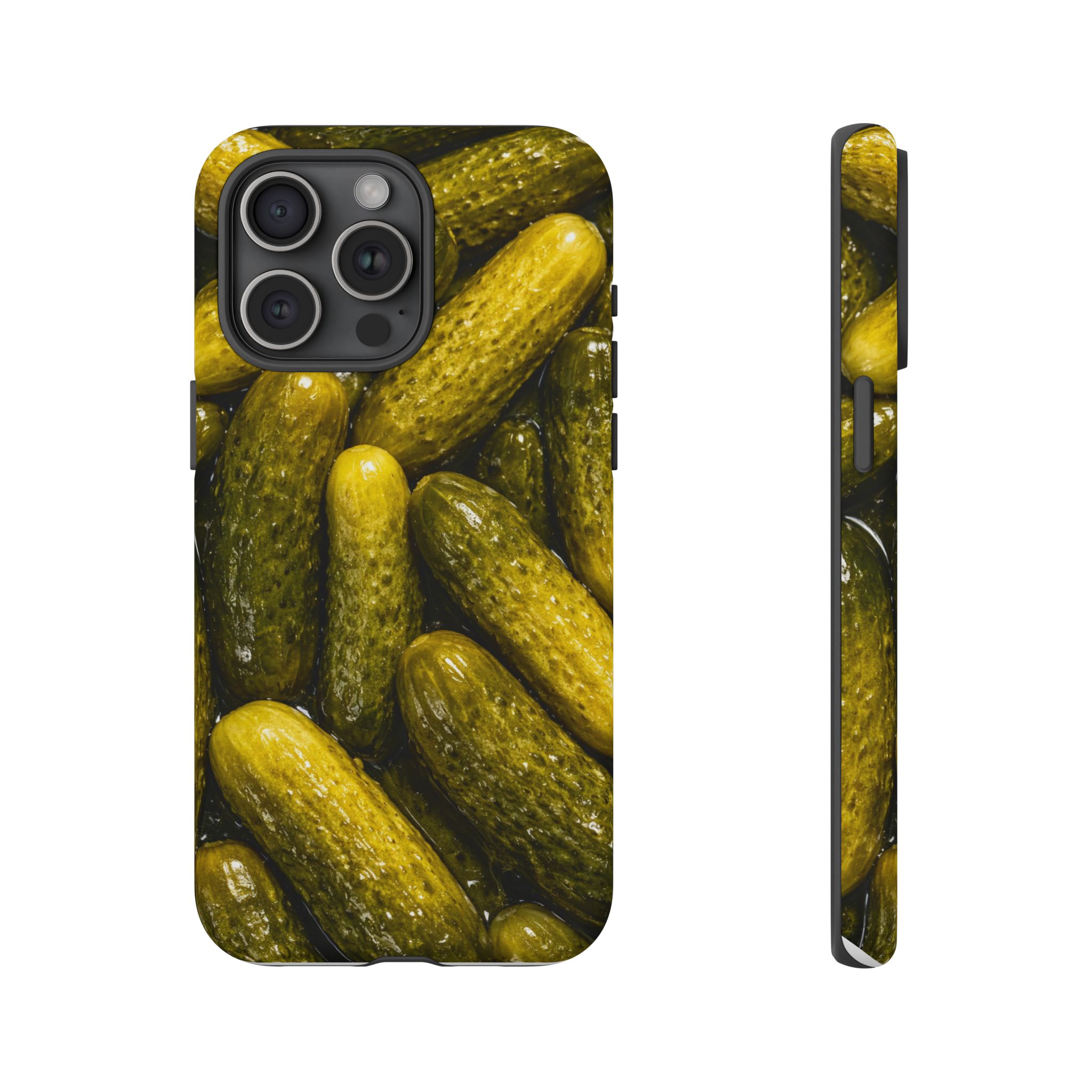Pickle Pattern iPhone Case — Novelty Pickles Design Protective Case - Image 96