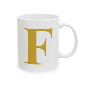 12055812876940616311_2048-1.jpeg Gold Letter F Monogram Mug – Gold Initial Alphabet Coffee Mug – 11oz/15oz Ceramic Mug