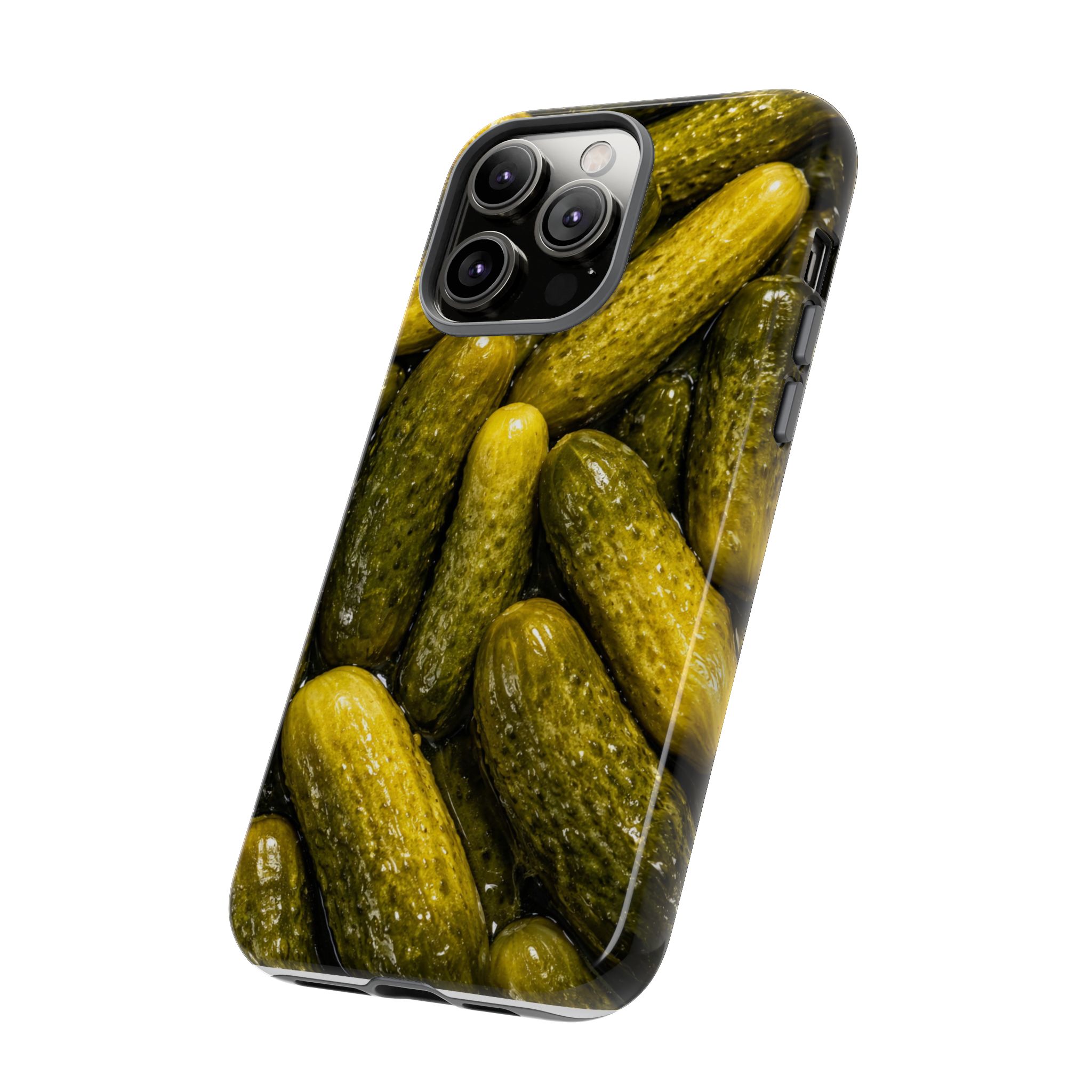 Pickle Pattern iPhone Case — Novelty Pickles Design Protective Case - Image 68