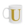 12239588414589849850_2048.jpeg Gold Letter U Monogram Mug – Gold Initial Alphabet Coffee Mug – 11oz/15oz Ceramic Mug