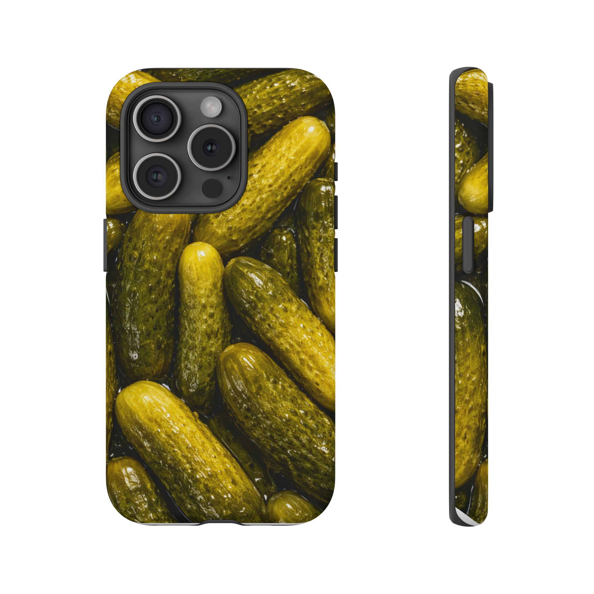 Pickle Pattern iPhone Case — Novelty Pickles Design Protective Case - Image 90