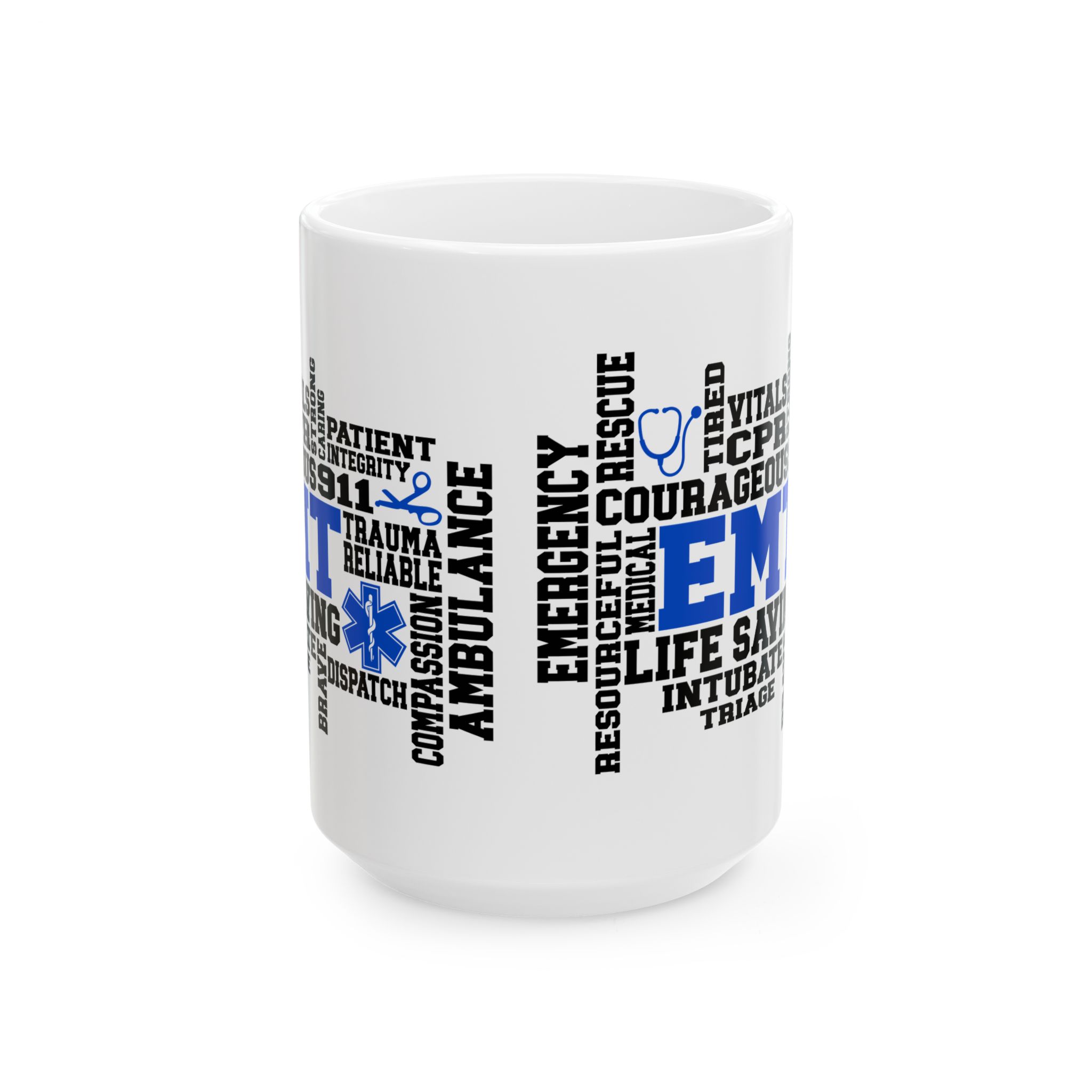 EMT (wordart) – Medical Coffee Mug – 11oz/15oz Ceramic Mug - Image 7