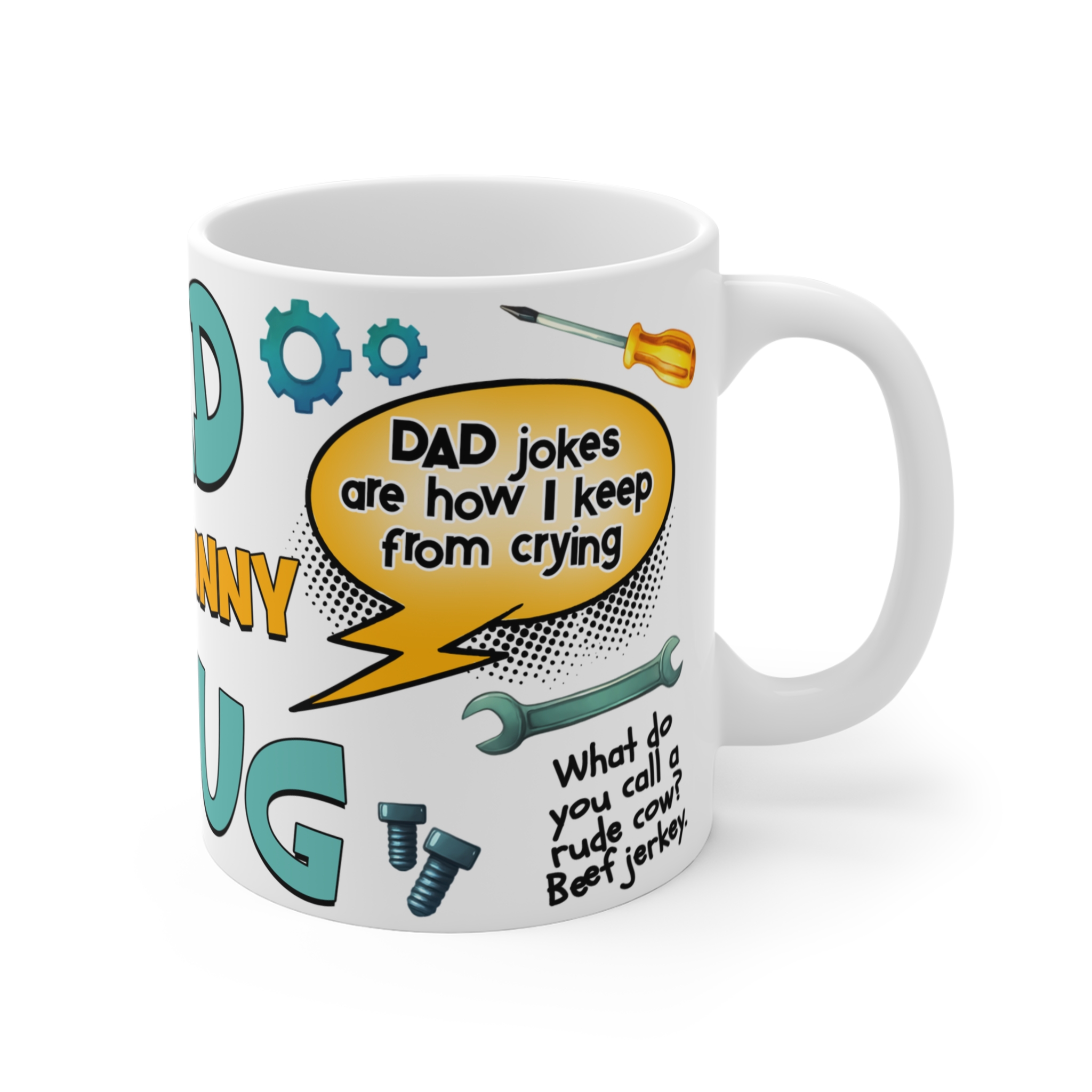 Funny Dad Mug – "I Can't Talk Right Now, I'm Doing Dad Stuff" 11oz Coffee Cup