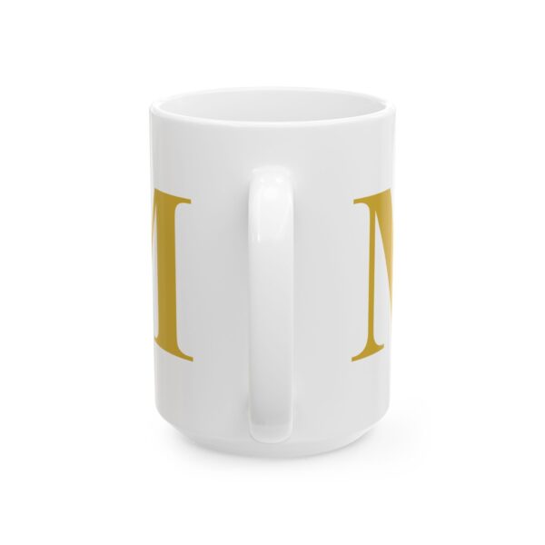 12630770086490428983_2048-1.jpeg Gold Letter M Monogram Mug – Gold Initial Alphabet Coffee Mug – 11oz/15oz Ceramic Mug