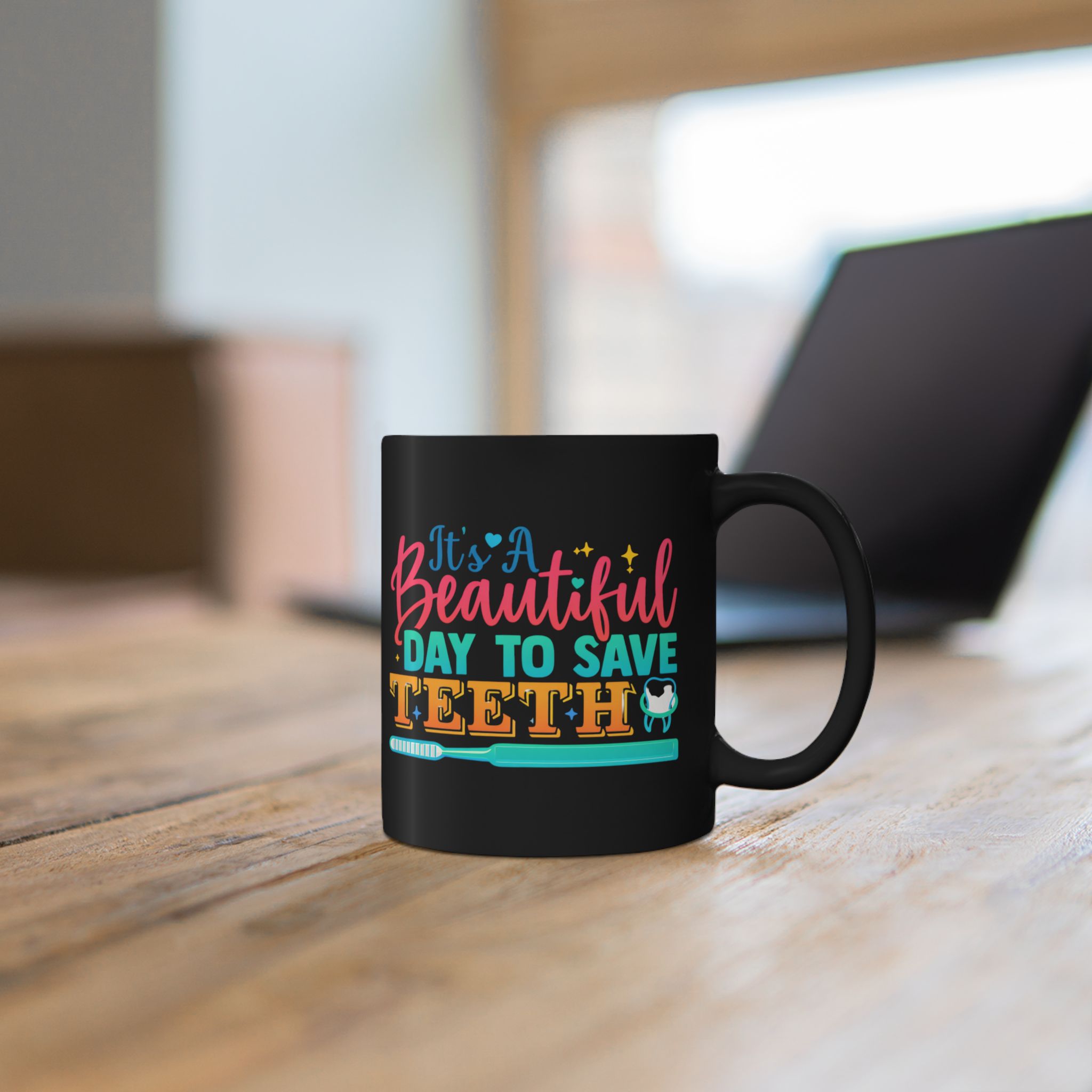 Dental Mug — "It's a Beautiful Day to Save Teeth" Personalized Dentist Coffee Cup - Image 5
