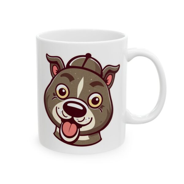 12901538766974002791_2048.jpeg Pit Bull Face Sticker Dog Lover Mug – Cute Cartoon Puppy Coffee Mug – 11oz/15oz Ceramic Mug