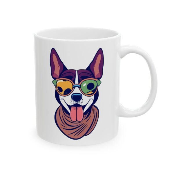 13013162645836151180_2048.jpeg Cool Dog in Sunglasses and Scarf Dog Lover Mug – Cute Cartoon Puppy Coffee Mug – 11oz/15oz Ceramic Mug