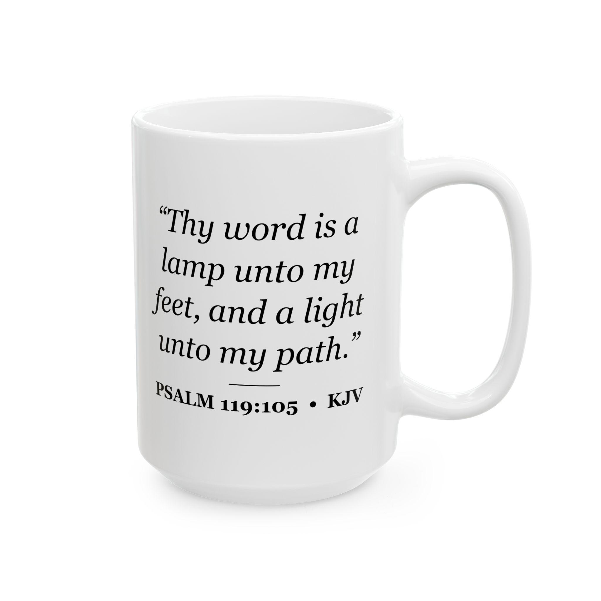 Psalm 119:105 Bible Verse Mug – KJV Scripture Coffee Mug – 11oz/15oz Ceramic Mug - Image 8