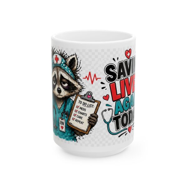 13097910127521182430_2048.jpeg Saving Lives Again Today Mug – Funny Gift Coffee Mug – 11oz/15oz Ceramic Mug