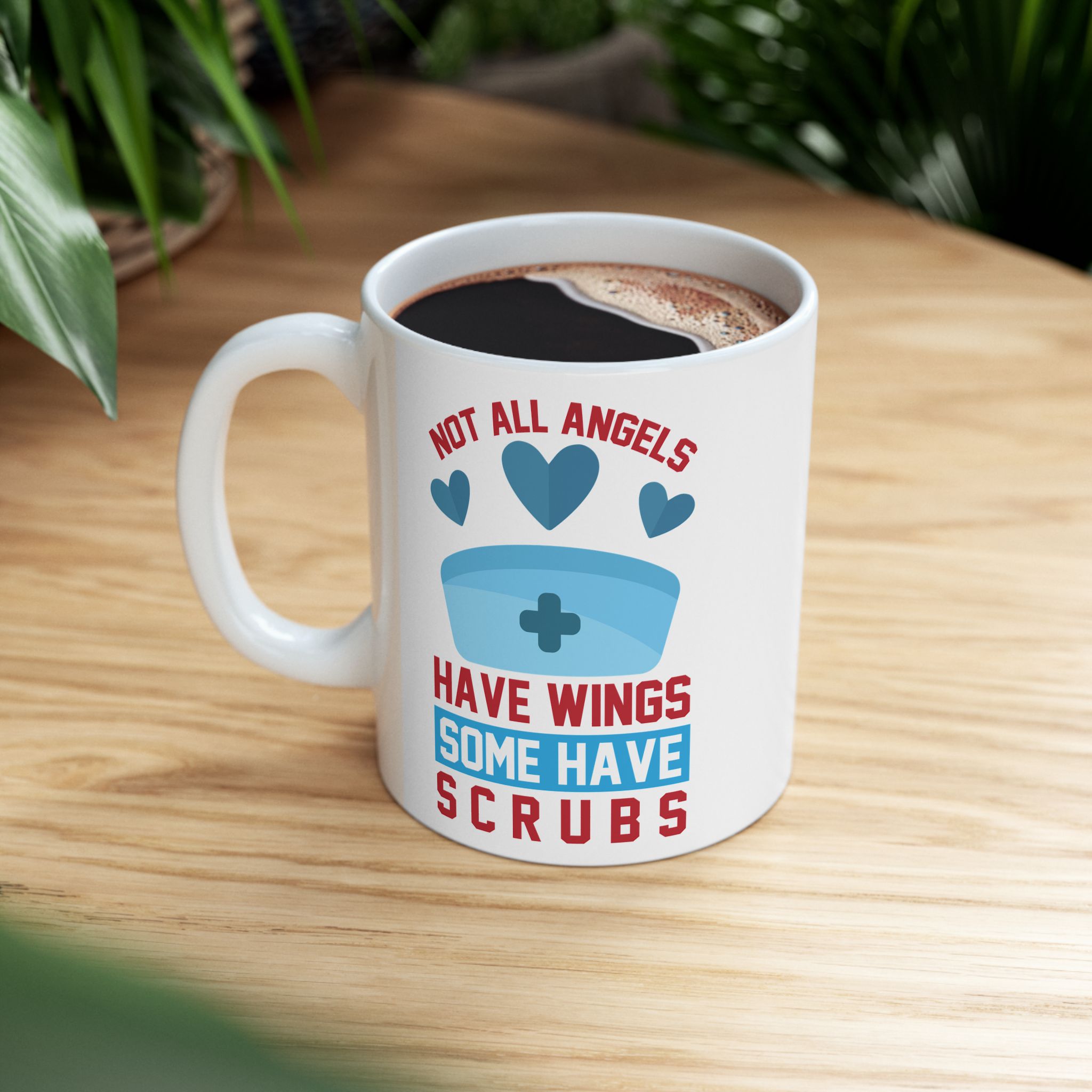 Not All Angels Have Wings Some Have Scrubs – Medical Coffee Mug – 11oz/15oz Ceramic Mug - Image 5