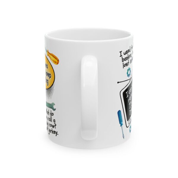 13469043035006330406_2048.jpeg Funny Dad Mug 11oz/15oz — 'Dad Jokes Are How I Keep From Crying' Coffee Cup