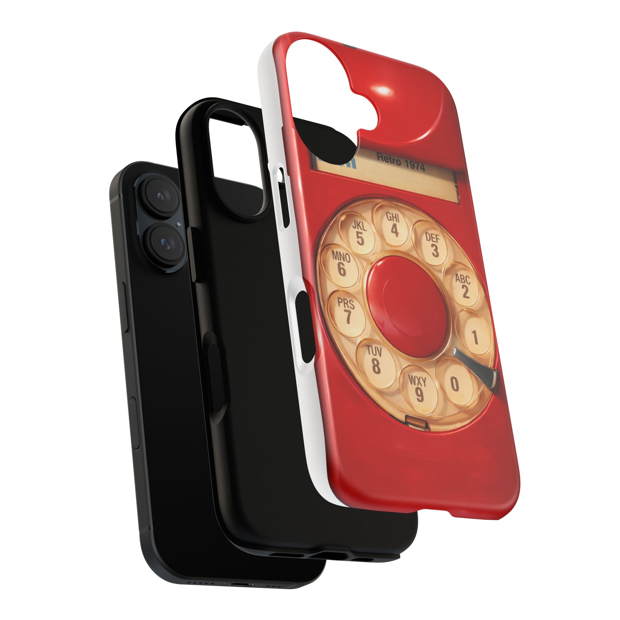 Retro Red Rotary Phone iPhone Case — Vintage Dial Design Tough Case - Image 7