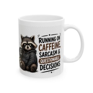 13636300252572062507_2048.jpeg Running on Caffeine Sarcasm and Questionable Decisions Funny Coffee Mug – Coffee Lover Gift – 11oz/15oz Ceramic Mug