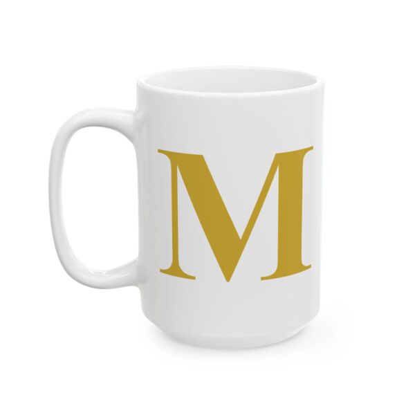 13686219739262386506_2048-1.jpeg Gold Letter M Monogram Mug – Gold Initial Alphabet Coffee Mug – 11oz/15oz Ceramic Mug