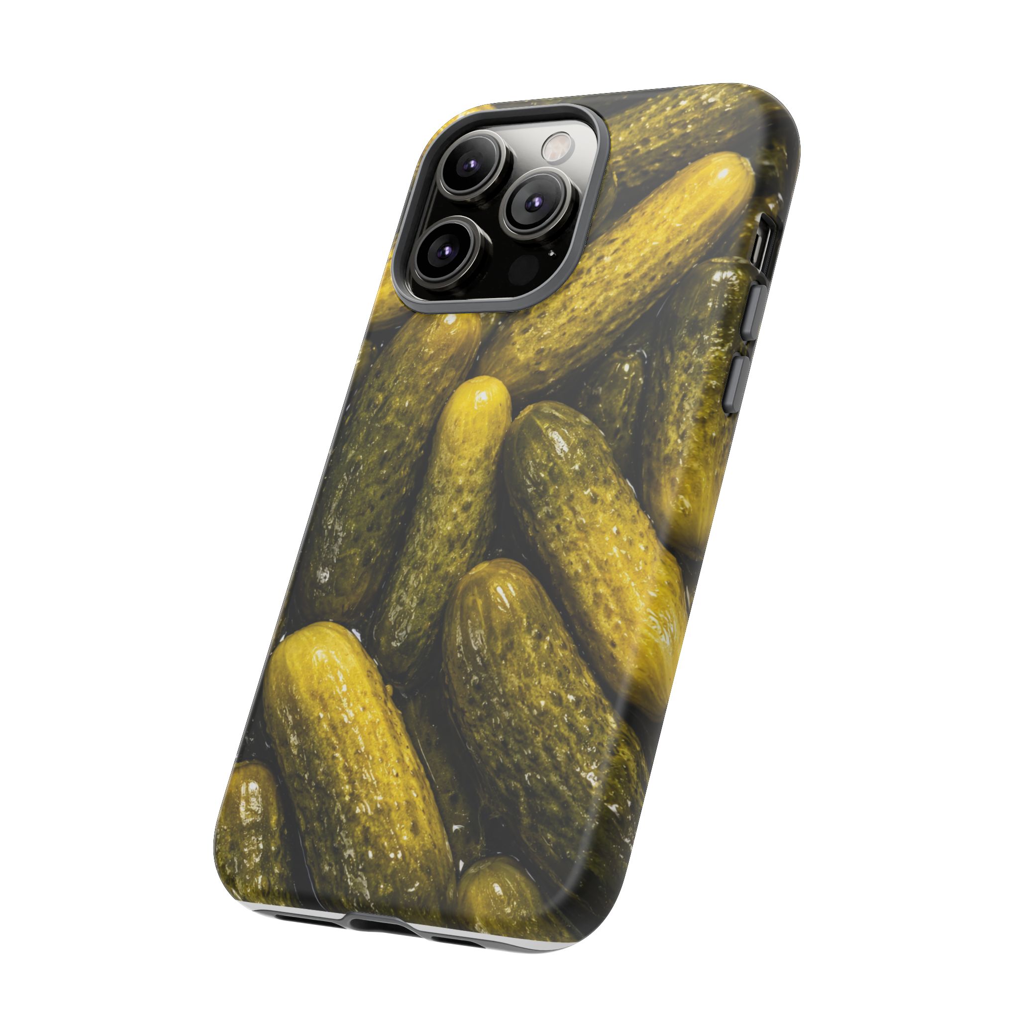 Pickle Pattern iPhone Case — Novelty Pickles Design Protective Case - Image 72
