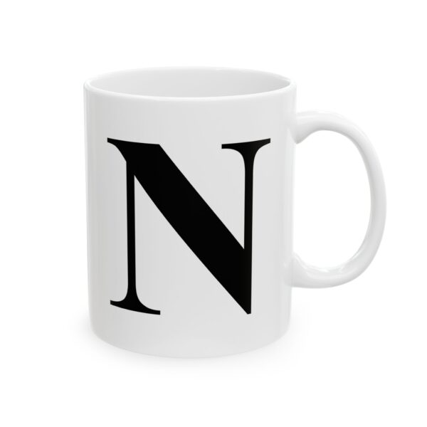13776907196730079293_2048.jpeg Letter N Monogram Mug – Initial Alphabet Coffee Mug – 11oz/15oz Ceramic Mug