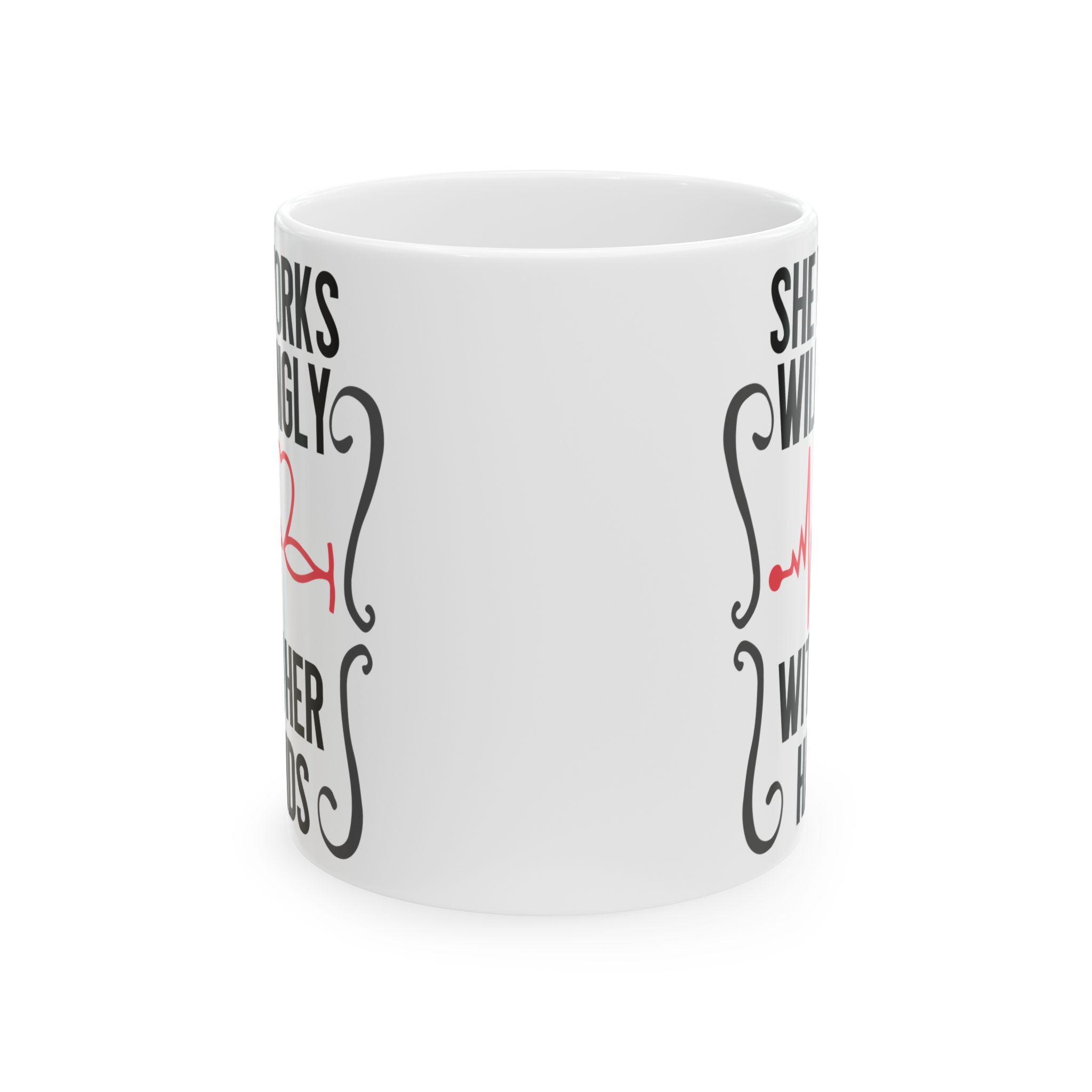 She Works Willingly With Her Hands– Medical Coffee Mug – 11oz/15oz Ceramic Mug - Image 2
