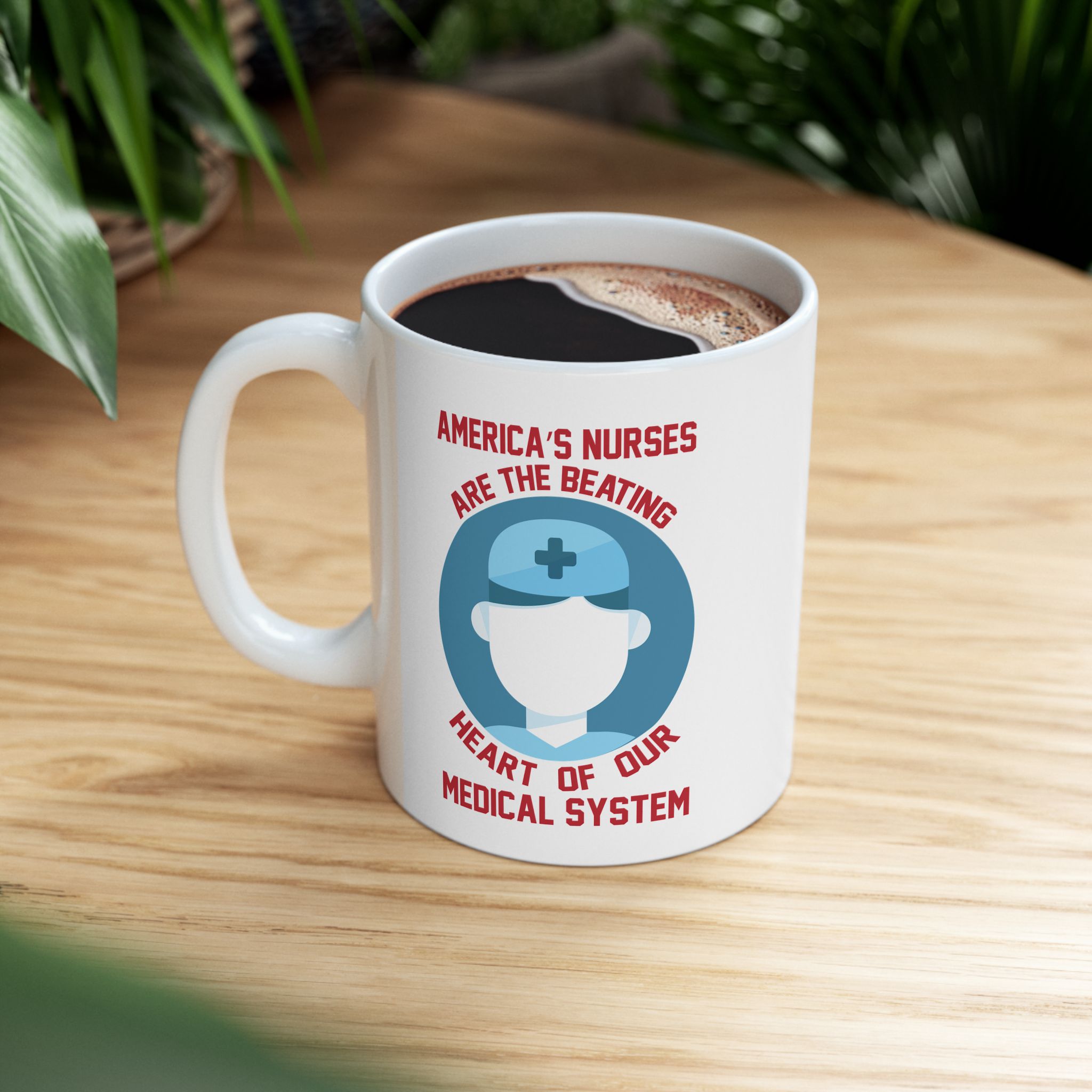America's Nurses Are The Beating Heart Of Our Medical System– Medical Coffee Mug – 11oz/15oz Ceramic Mug - Image 5