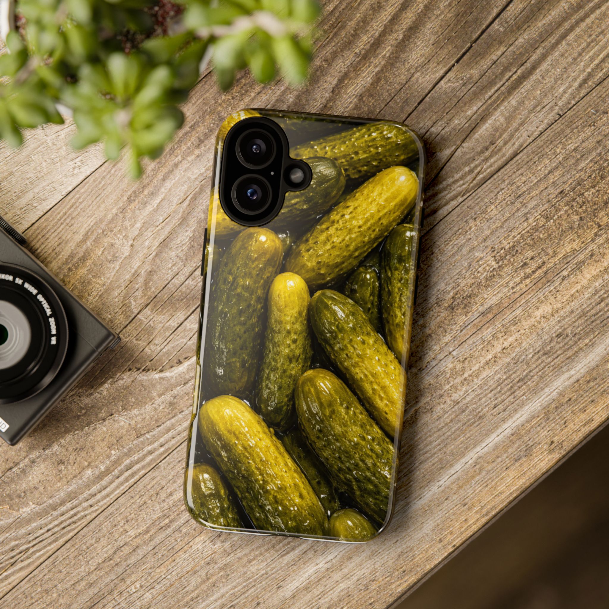 Pickle Pattern iPhone Case — Novelty Pickles Design Protective Case - Image 110
